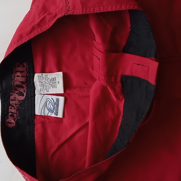 Ocean Core BNWOT Men's Red w Black Board Shorts SZ 36 - Picture 6 of 15